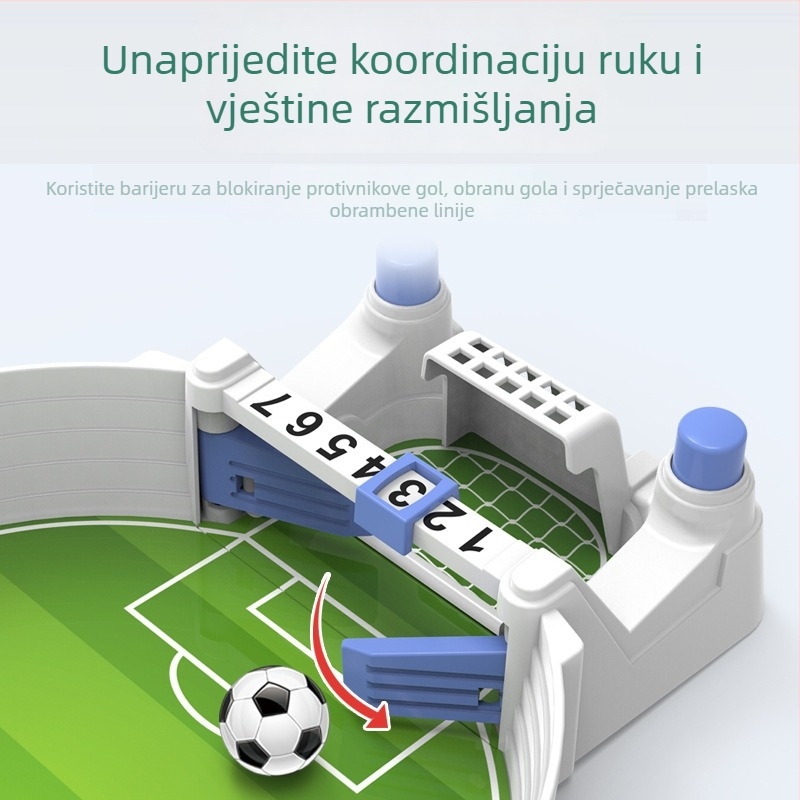Dječji stolni nogomet – dvoboj za dva igrača, interaktivna igra roditelj-dijete, razvija koordinaciju ruka-oko, plastična konstrukcija, za uzrast 4–6 godina
