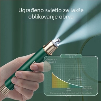 Konka električni trimer za obrve, nehrđajući čelik, bežični USB napajanje, kućna uporaba