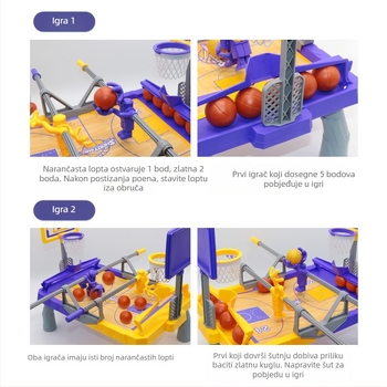 Plastična stolna igra za dva igrača s gađanjem – edukativna unutarnja sportska igra za djecu 7–14 godina