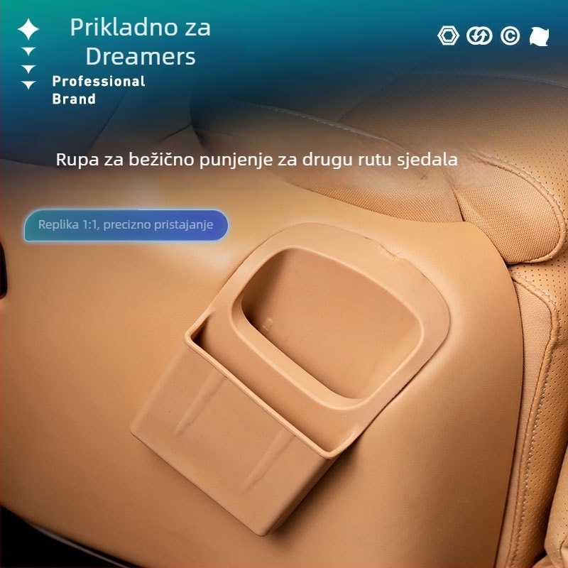 Silikonski unutarnji automobilski dodatak za Lantu Dreamer 25-26: zaštita za bežično punjenje drugeg reda i unutarnji dodatak za srednju ploču bežičnog punjenja, mogućnost prilagodbe