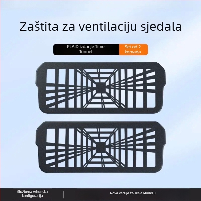 Maska izlaza zraka za stražnji dio Tesla Model Y/3, ABS, snap-on ugradnja, unutarnja ploča vrata