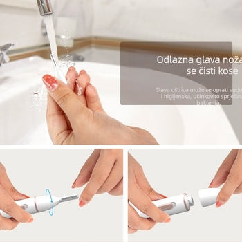 Električni trimer za obrve, prijenosni, USB punjenje, tijelo od ABS-a, lagan 72 g, fiksna drška