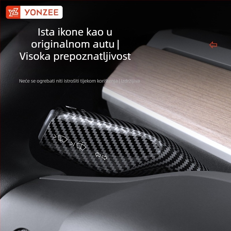 Poklopac ručice mjenjača Tesla Model 3 — ABS materijal, unutarnja ukrasna pločica, dekorativna naljepnica