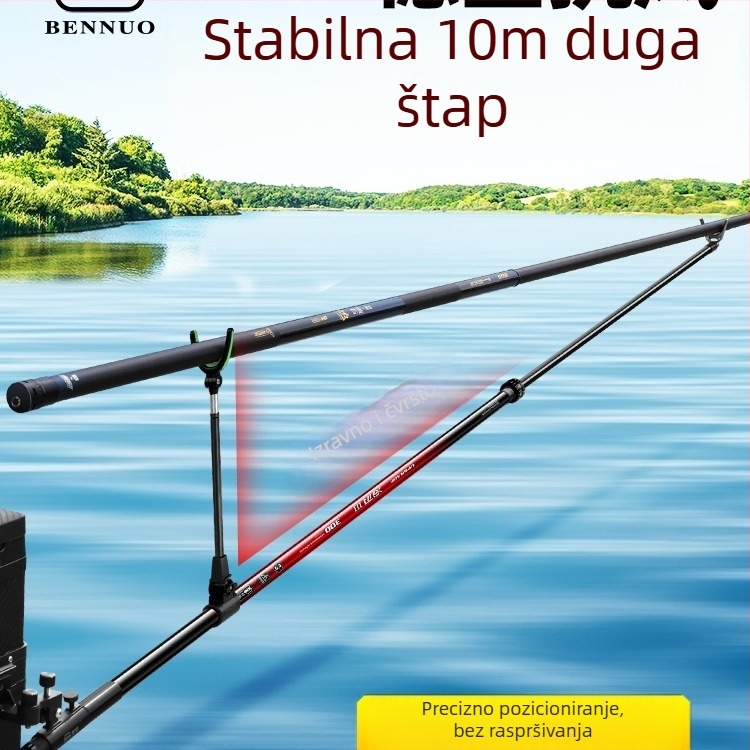 Držač za štapove od karbonskih vlakana za velike ribe – postavljen na podu, nerotirajući, ne-sklopiv