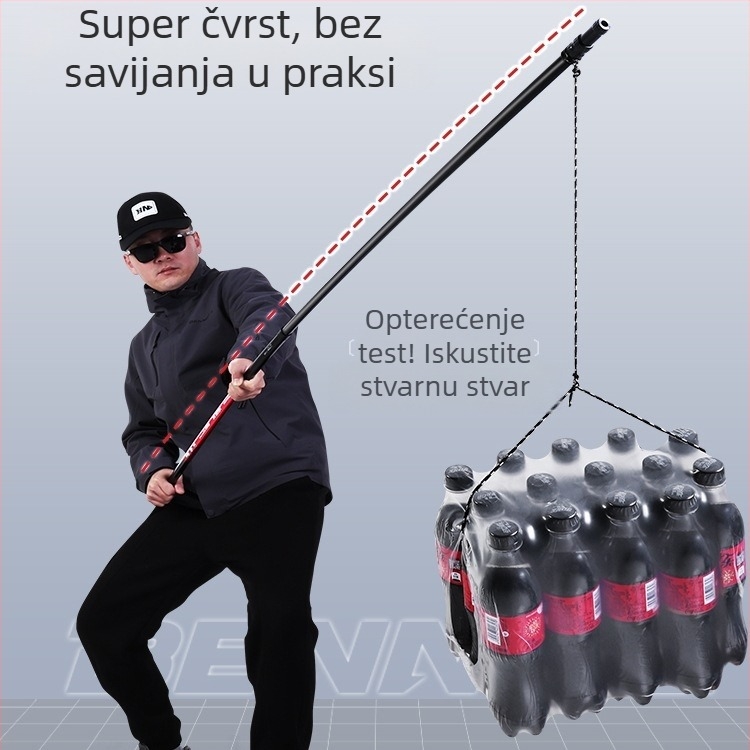 Držač za štapove od karbonskih vlakana za velike ribe – postavljen na podu, nerotirajući, ne-sklopiv