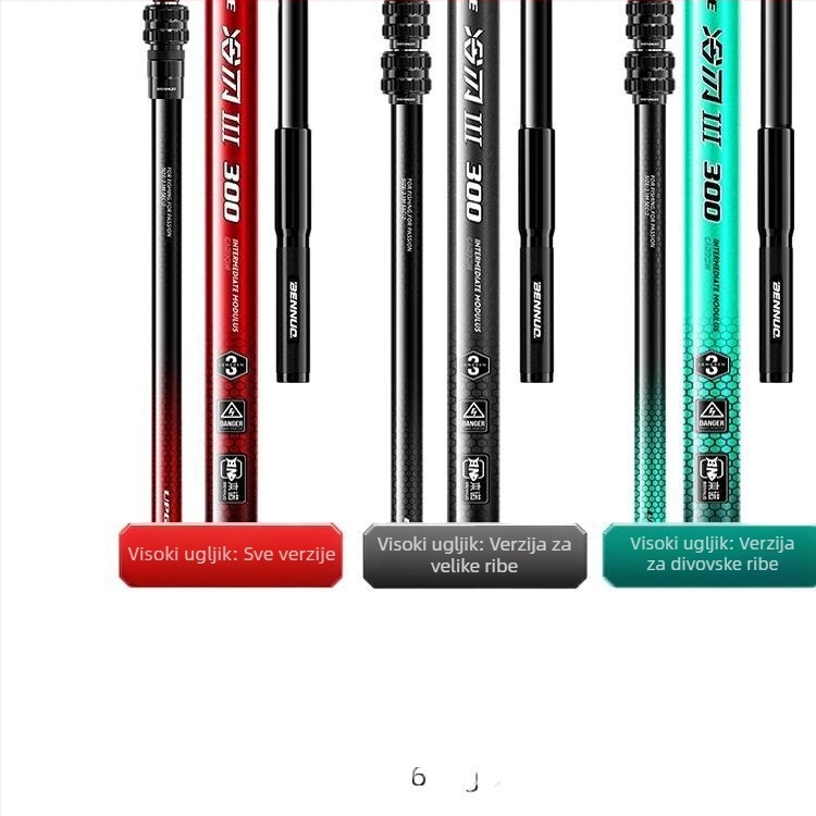 Držač za štapove od karbonskih vlakana za velike ribe – postavljen na podu, nerotirajući, ne-sklopiv