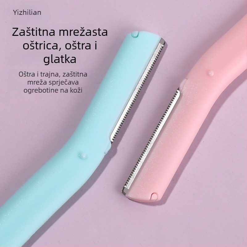 2-dijelni set za obrve: trimer za obrve s češljićem i škarice za obrve – ručni alat