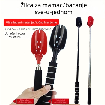 Teleskopska posuda za mamac od aluminijske legure, prijenosna, proširiva, s dizajnom protiv rotacije