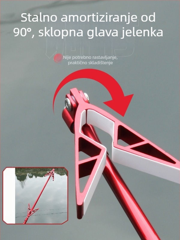 Wickert aluminijski držač za štapove za stražnje vješanje, višesmjerno okretanje, sklopiv