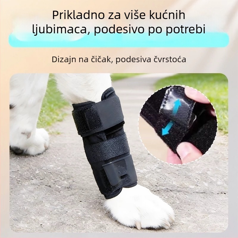 Ortezna šina za šape pasa i mačaka — zaštita zglobova, korekcija šapa i udova, vanjska fiksacija prednjih i stražnjih udova