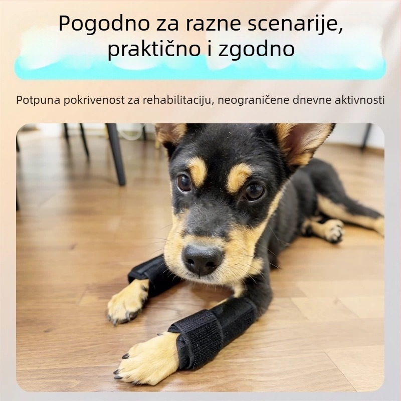 Ortezna šina za šape pasa i mačaka — zaštita zglobova, korekcija šapa i udova, vanjska fiksacija prednjih i stražnjih udova