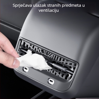 Zaštitni poklopac stražnjeg izlaza klimatizacije za Tesla Model Y/3/L — plastika, snap-on ugradnja, unutarnja dekoracija