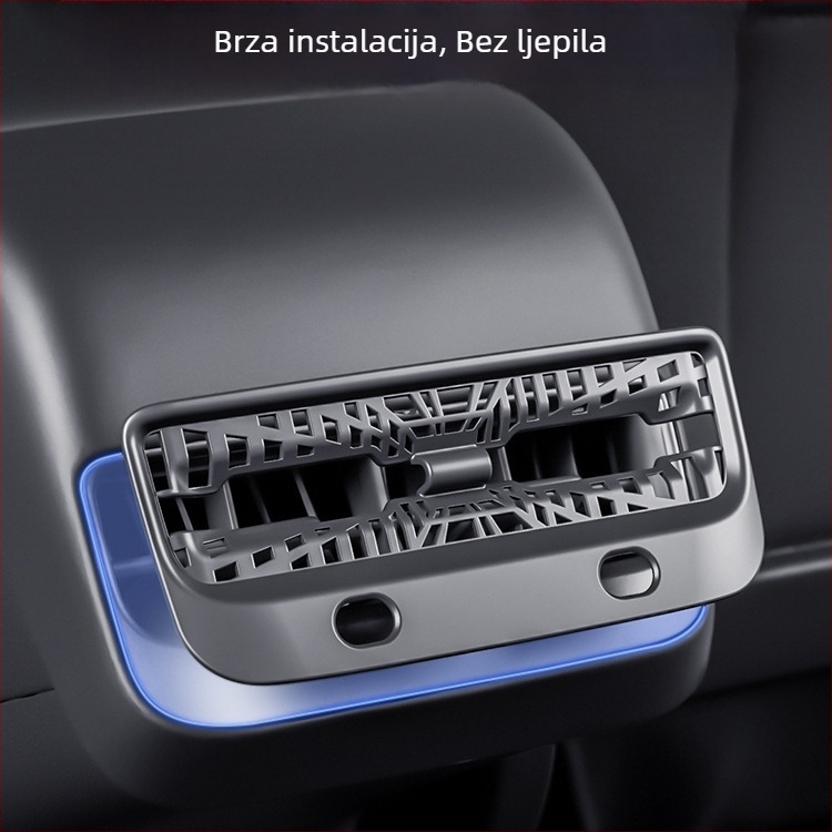 Zaštitni poklopac stražnjeg izlaza klimatizacije za Tesla Model Y/3/L — plastika, snap-on ugradnja, unutarnja dekoracija