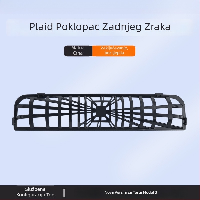 Zaštitni poklopac stražnjeg izlaza klimatizacije za Tesla Model Y/3/L — plastika, snap-on ugradnja, unutarnja dekoracija