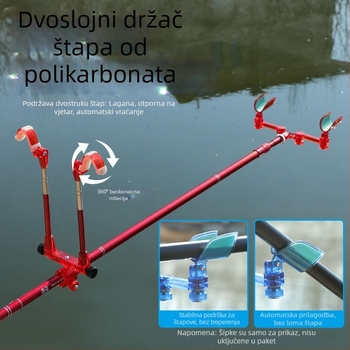 Držač za dvije štapiće s dvostrukim tornjem nosača, stražnje viseće sklapanje rog završava, automatsko vraćanje, svijetleći dvostruki glava
