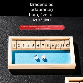 Drvena dvostruka kartijska igra – stolna interaktivna igra potiče koordinaciju ruka-oko i razvoj uma, od borovog drveta, za uzrast 7–14 godina.