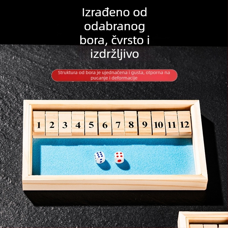 Drvena dvostruka kartijska igra – stolna interaktivna igra potiče koordinaciju ruka-oko i razvoj uma, od borovog drveta, za uzrast 7–14 godina.