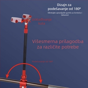 Držač ribolovačkih štapova od aluminijske legure, za dva štapa, dvostruka glava, stražnje vješanje, Fort model