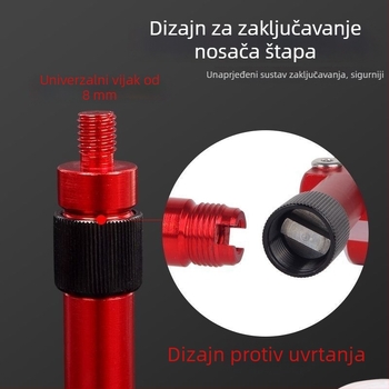 Držač ribolovačkih štapova od aluminijske legure, za dva štapa, dvostruka glava, stražnje vješanje, Fort model