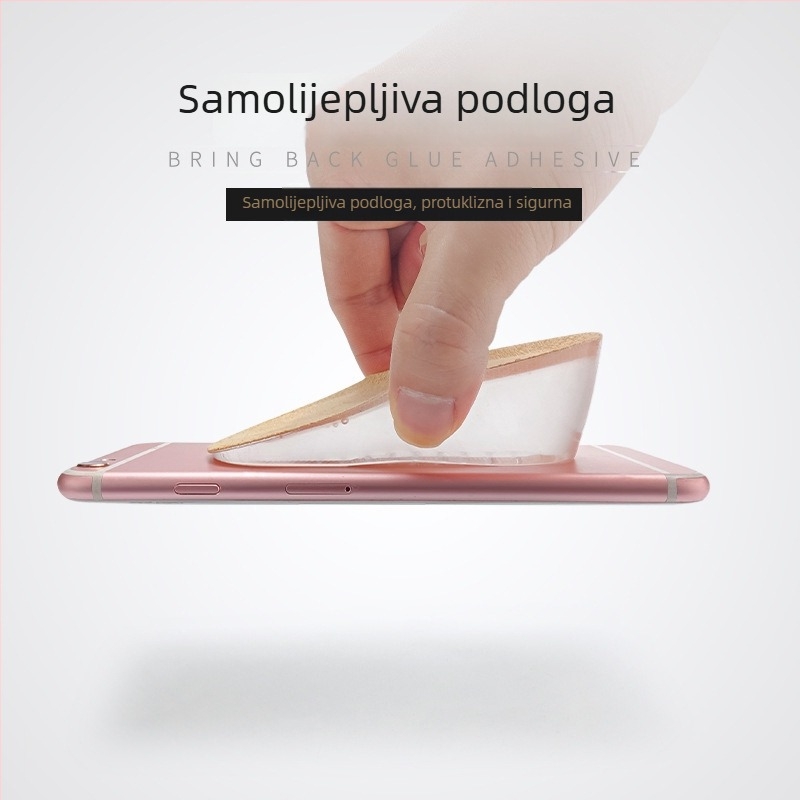 Gelni ulošak za povećanje visine sa skrivenom petom – nevidljiv, apsorbirajući udarce, pogodan za tenisice, kožne cipele i čizme