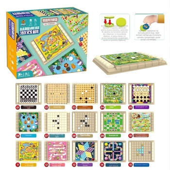 Višestruka društvena ploča za djecu: Ludo, Gomoku i Backgammon – plastična igračka za uzrast 4–6 godina
