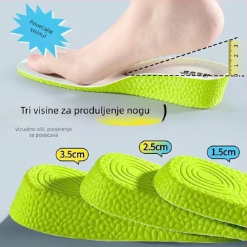 PU ulošci za povećanje visine, model cijela podloga podignuta, stil s tri visine, za muškarce i žene