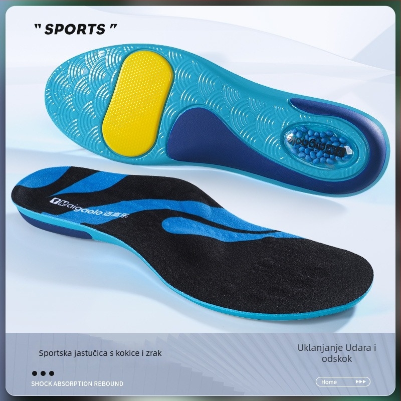 Sportska uložak s zračnim jastučićem u peti, apsorpcija udara, visoka elastičnost, podpora luka TPU; cijela uložak; model 240705; marka Gathering Energy; stil: potpuno podstavljena, sportski trend