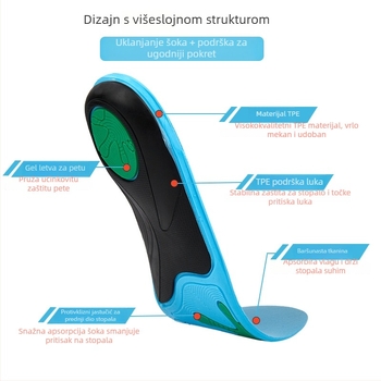 TM99 sportske uloške za cipele: povećanje visine, apsorpcija udaraca, prozračne, visokoelastične; Materijal: TPE; Funkcija: povećanje visine; Pogodne za tenisice, čizme, sandale, casual i radne cipele