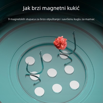 Camper Sklopiva posuda za mamce za kampiranje, čvrst ABS materijal, prijenosna magnetska posuda za mamce