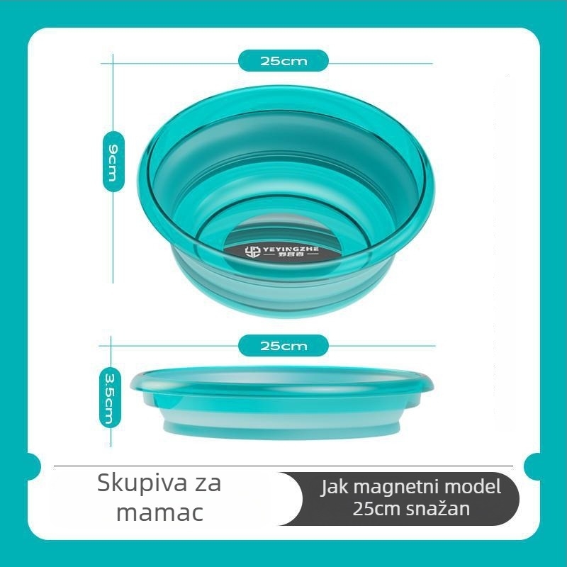 Camper Sklopiva posuda za mamce za kampiranje, čvrst ABS materijal, prijenosna magnetska posuda za mamce