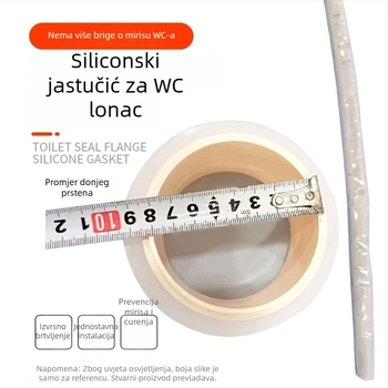 Prsten za brtvljenje flanše za WC – protiv mirisa i propuštanja, gumeni donji uložak, izravna ugradnja, plastika, moderni minimalistički stil