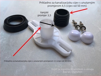 Stenski spoj za urinarnu, plastični, Day branda, za zidnu instalaciju urinala, moderan jednostavan stil