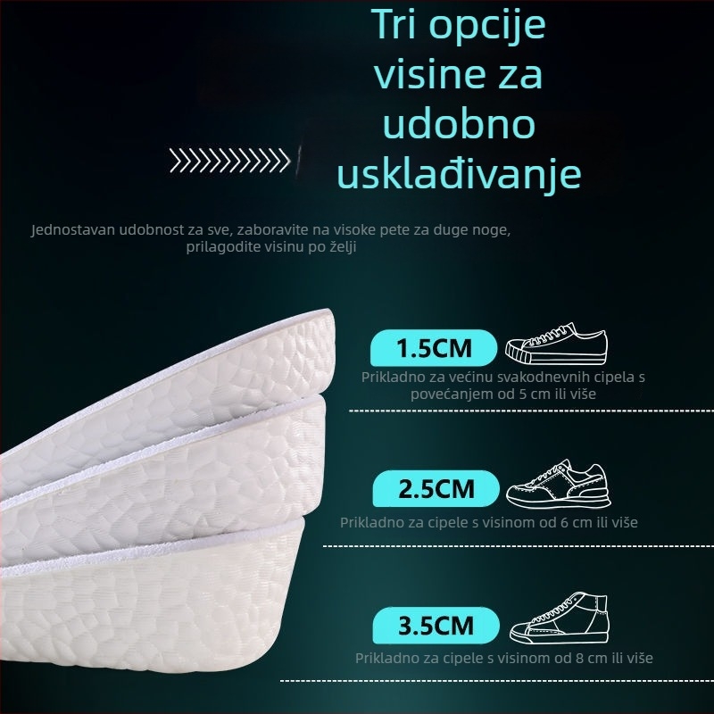 EVA ulošci za povećanje visine, unisex, cijela uloška, model Increased height-601