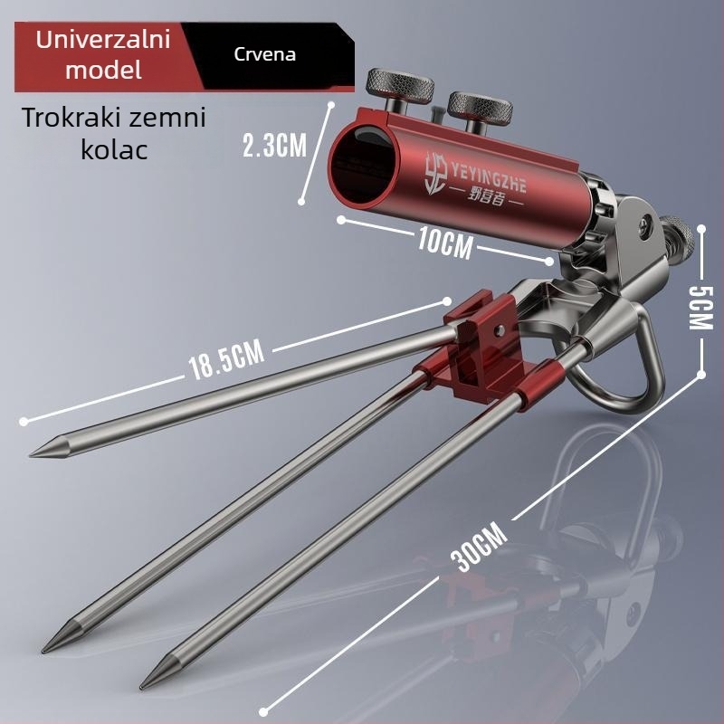 Unaprijeđeni tropružni univerzalni držač štapa za kampiranje i ribolov na otvorenom