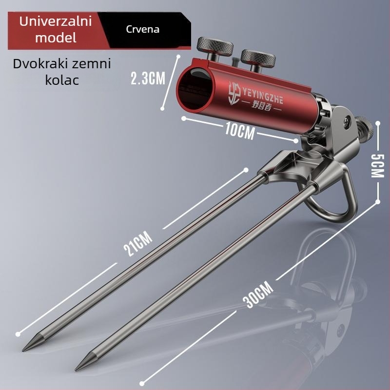 Unaprijeđeni tropružni univerzalni držač štapa za kampiranje i ribolov na otvorenom