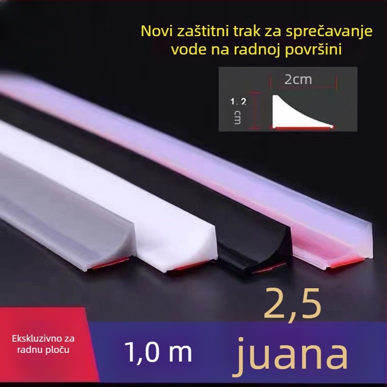 Samoljepljiva vodootporna traka za ploču, umivaonik i kupaonicu — silikon, moderni minimalistički stil, protiv plijesni
