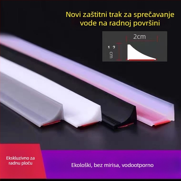 Samoljepljiva vodootporna traka za ploču, umivaonik i kupaonicu — silikon, moderni minimalistički stil, protiv plijesni