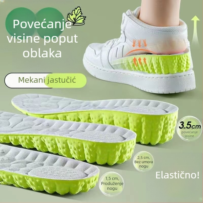 Heni Drveni ulošci za povećanje visine – proljeće, unisex, Mugwort upija znoj, anti-miris, ublažavanje udaraca za platnene cipele