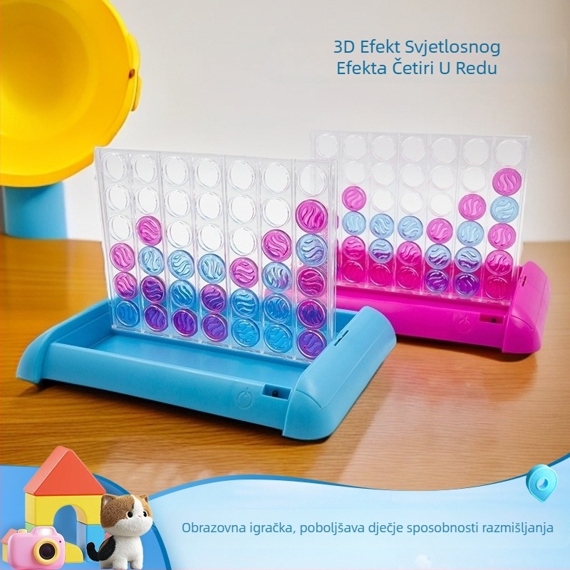 3D stolna igra Connect Four za brain training i interakciju roditelj-dijete • plastika • uzrast 7–14 godina • Šifra proizvoda KH-K20 • 3C certifikacija: 2022152202044773