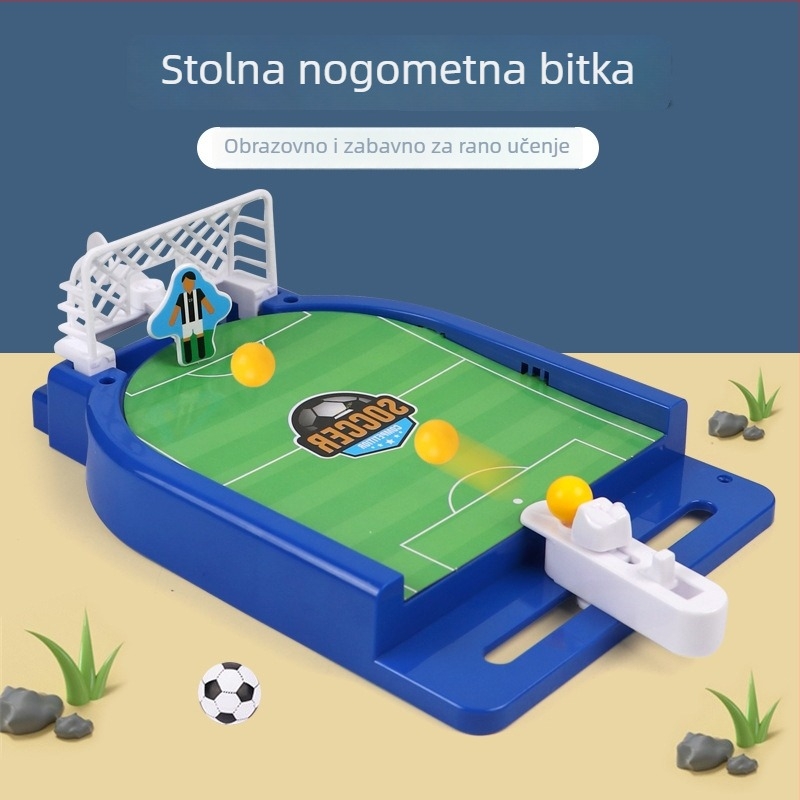 Stolna igra za prstno bacanje košarke i mini nogometa — ABS plastika, stolni nogomet, interaktivna roditeljsko-dječja igra, za uzrast 4–6 godina.