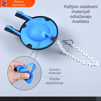 IzdržljivoWC sjedalo s preklopnim poklopcem i odvodnim ventilom, gumeni zatvarač, pribor za spremnik vode