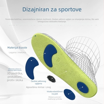 Uložci za cipele: prozračna, ublažavaju udarce, debeli, podrška luka, PU materijal