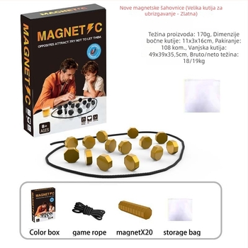 Magnetska šahovska igra za treniranje mozga i koncentraciju - edukativna društvena igra za dva igrača, Jialin, uzrast 7-14