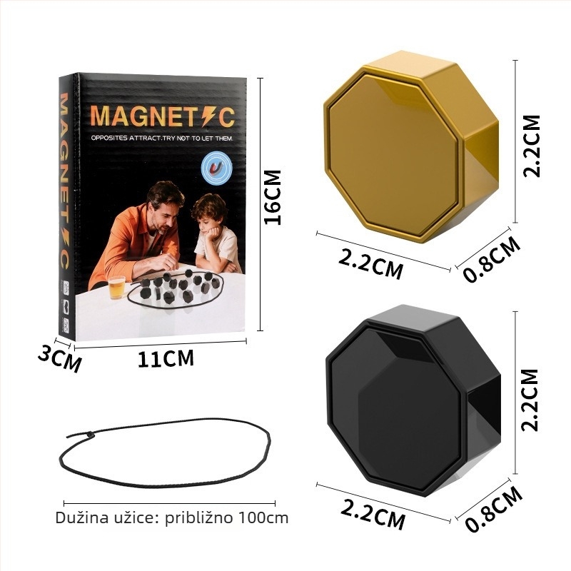 Magnetska šahovska igra za treniranje mozga i koncentraciju - edukativna društvena igra za dva igrača, Jialin, uzrast 7-14