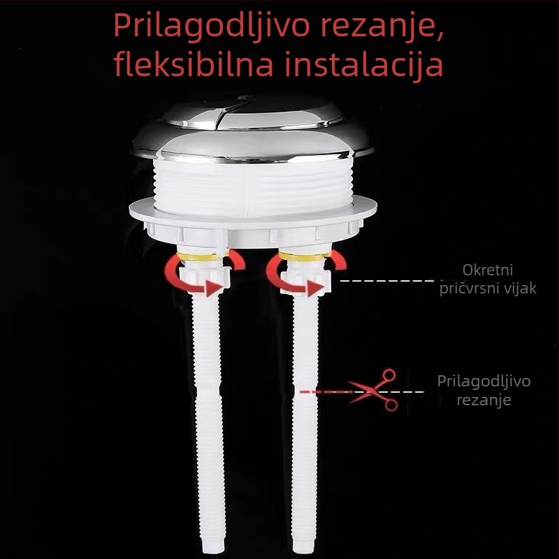 Aksesoar za spremnik toaleta s dvostrukim gumbom za ispiranje — plastika, Madloog/Medilong, kategorija 1158, način uporabe 588