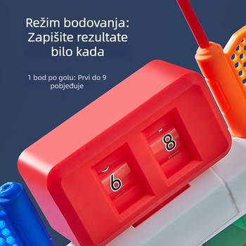 Dva igrača stolni nogomet – ABS materijal, marka Little Bass; dvostruka borba uz koordinaciju ruka-oko i poboljšani gameplay; pogodna za dob 4–6, 7–14 i 15–35
