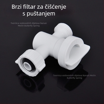 Filter uređaj za ulaznu cijev toaleta - plastični, otklonjivi filtr za čišćenje, 4-navojni priključak, marka hjsn