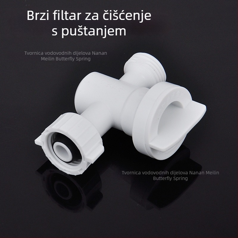 Filter uređaj za ulaznu cijev toaleta - plastični, otklonjivi filtr za čišćenje, 4-navojni priključak, marka hjsn
