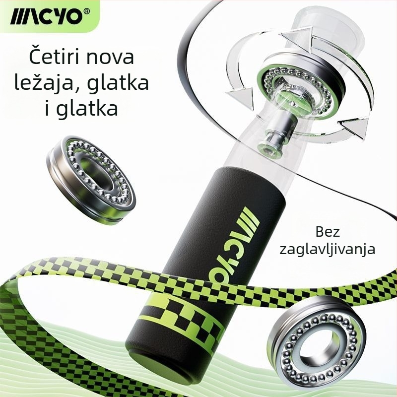 MACYO bežični skipping rope za odrasle s velikom kuglom, PVC konstrukcija; pogodna za fitness i školske sportove.