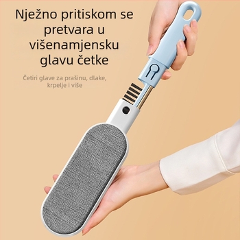 Dvostruka elektrostatična četka za uklanjanje dlaka s plahti i deka, za odjeću i kašmir kapute — plastična, lansirana zimi 2021.